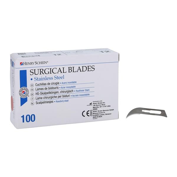 Stainless Steel Sterile Surgical Blade #12 100/Bx