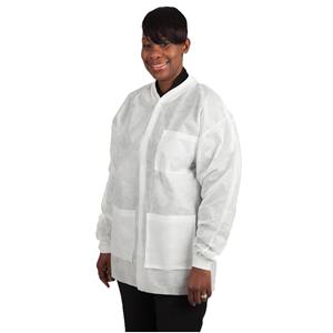 Maxi-Gard Protective Jacket SMS Small White 10/Pk