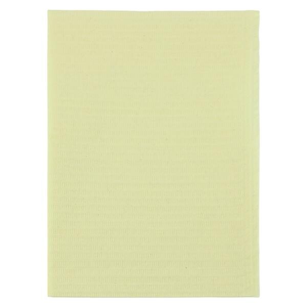Essentials Patient Bib 2 Ply Tissue / Poly 13 in x 18 in Ylw Disposable 500/Ca