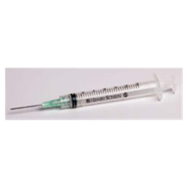 Hypodermic Syringe 21gx1" 5cc Deep Green LL Atchd Ndl Cnvntnl No Dead Spc 100/Bx, 4 BX/CA