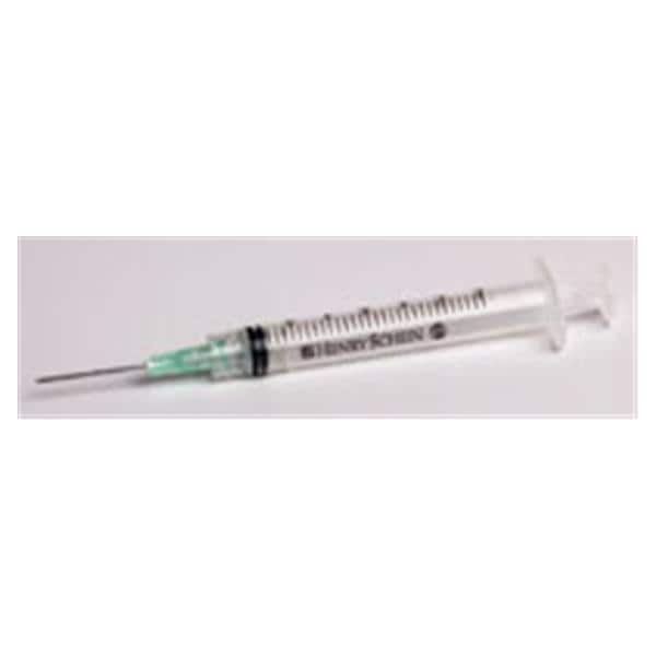 Hypodermic Syringe 18gx1-1/2" 3cc Pink LL Atchd Ndl Cnvntnl No Dead Spc 100/Bx