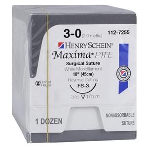 MAXIMA HSI Suture Polytetrafluoroethylene 3-0 18" Non-Absorbable...