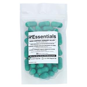 Essentials Alloy Capsules Double Spill Fast Set 50/Pk