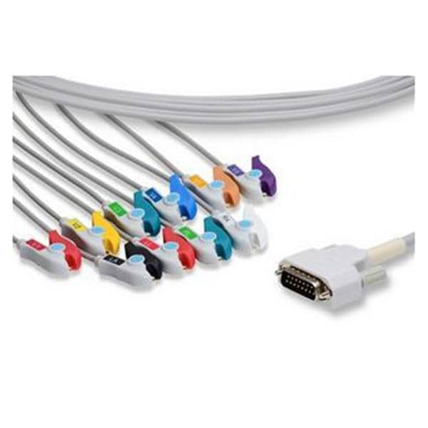 Patient Cable New For 9000/91000 ECG Pinch/Grabber 10 Lead Each