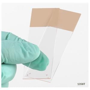 Diamond Frosted Microscope Slide 25x75mm Tan With 90D Ground Edge...