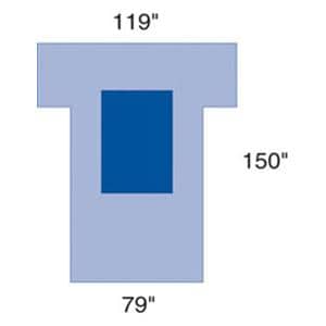 Proxima 40"x66" Sterile C-V Drape Non-Fenestrated