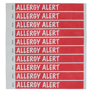 Allergy Wristband Tyvek Red 500/Bx
