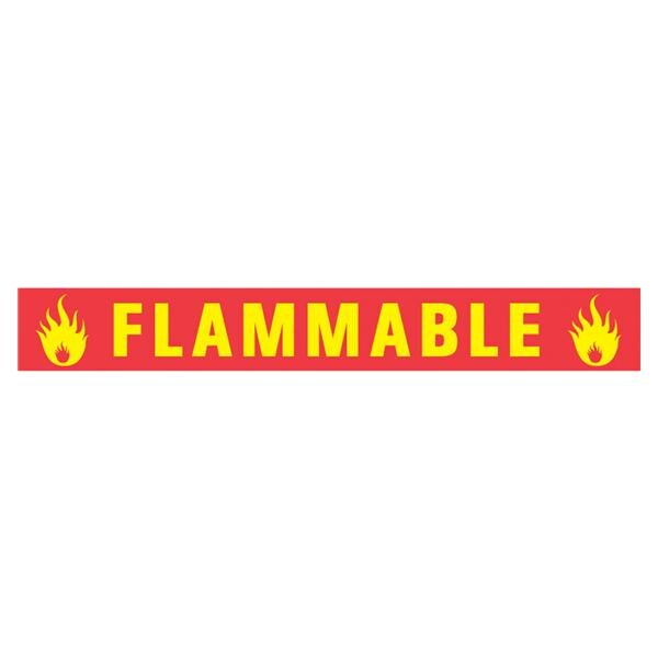 Hazard Tape Flammable Red/Yellow 1/2x500" 500/Rl