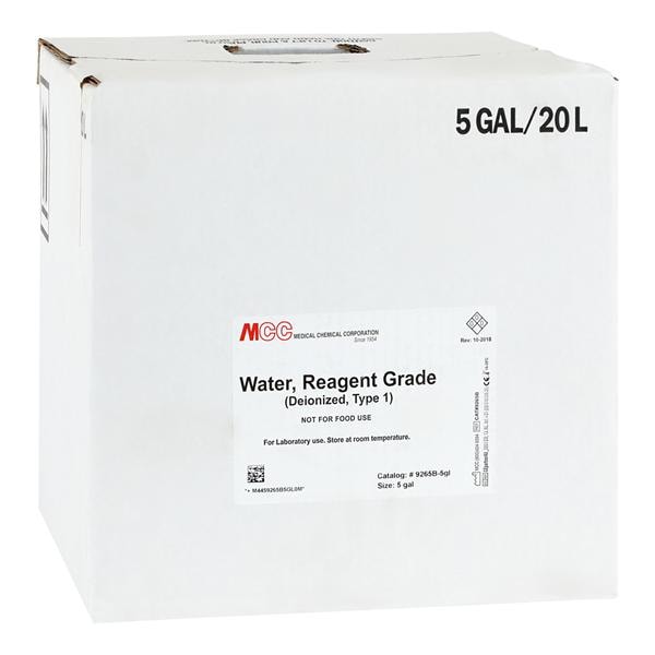 Deionized Water 5gal 18 Meg Ohm Resistance Each