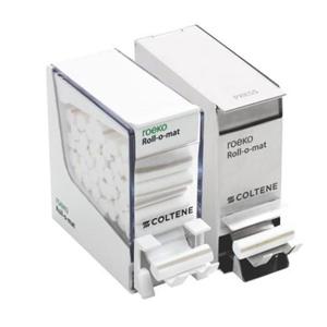 Roll-O-Mat Dental Roll Dispenser White Stainless Steel Each