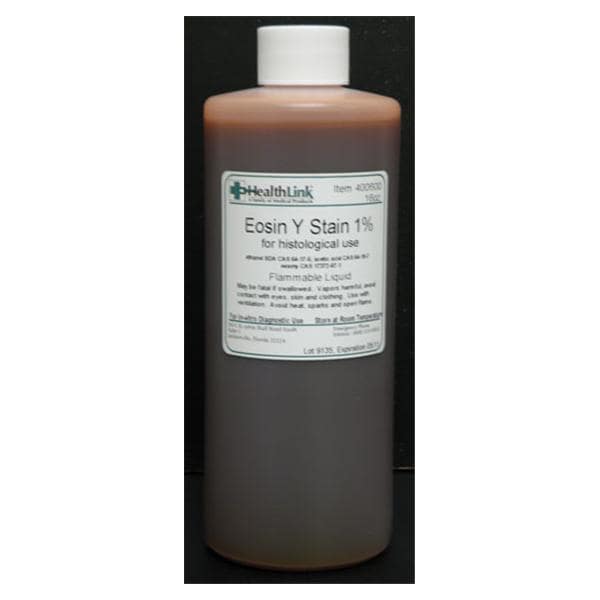 Eosin-Y Stain Alcoholic 1% 16oz Liquid Volume 1/Bottle