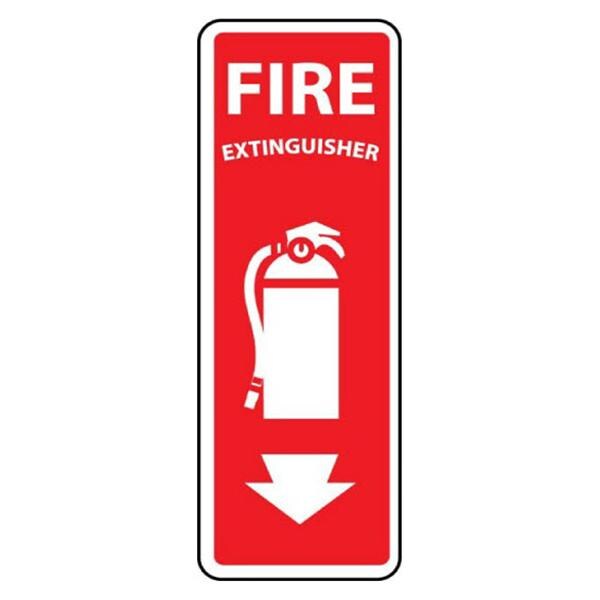 Sign Fire Extinguisher 12x4 Ea Each