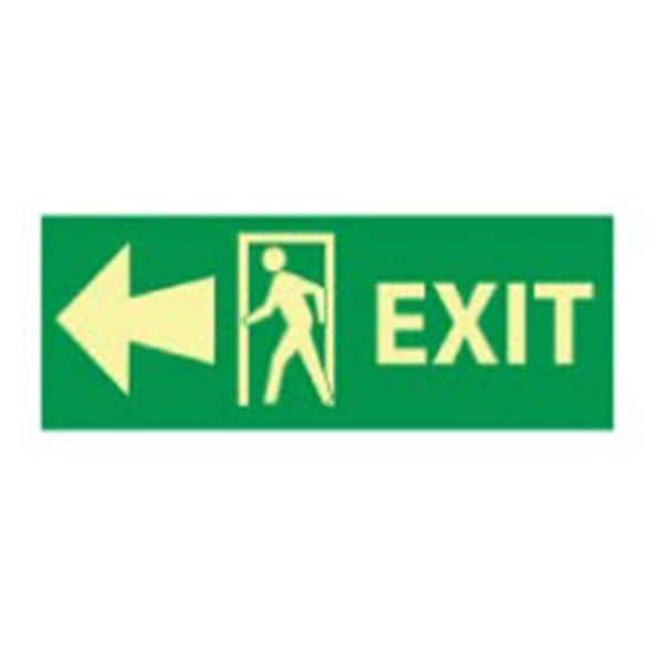 Sign:Exit w/Door & Left Arrow 5x14 Ea Each