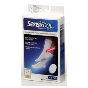 Jobst Sensifoot Compression Diabetic Socks Crew Length Large Unisex Black