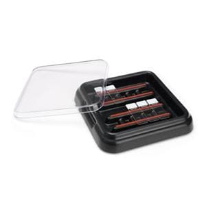 Staining Tray ABS Plastic 9x9x1-3/4" Mini 10 Place Clear/Black Re...