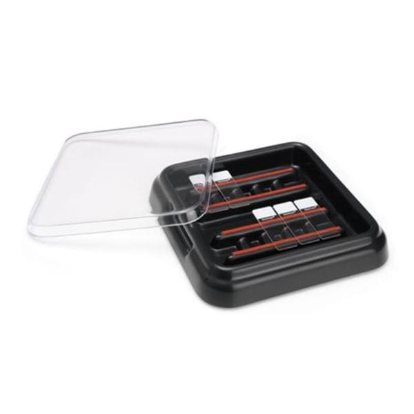 Staining Tray ABS Plastic 9x9x1-3/4" Mini 10 Place Clear/Black Re...