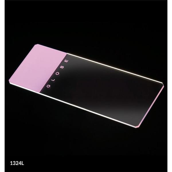 Frosted Microscope Slide 25x75mm Lilac With 90D Ground Edges/Safe...