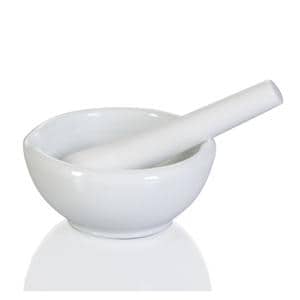 Mortar & Pestle Set Ceramic White 8oz Each