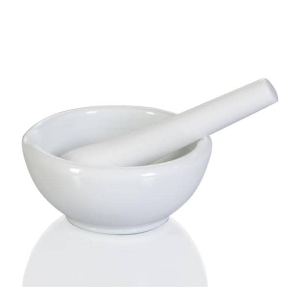 Mortar & Pestle Set Ceramic White 8oz Each