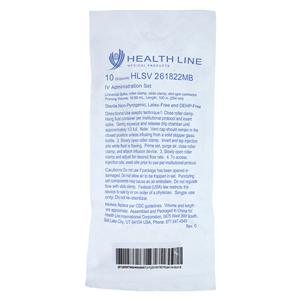 Healthline IV Administration Set Needleless Y-Injection Site: 6"...