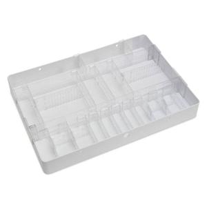 Organizer Tray White/Clear Plastic With Ea