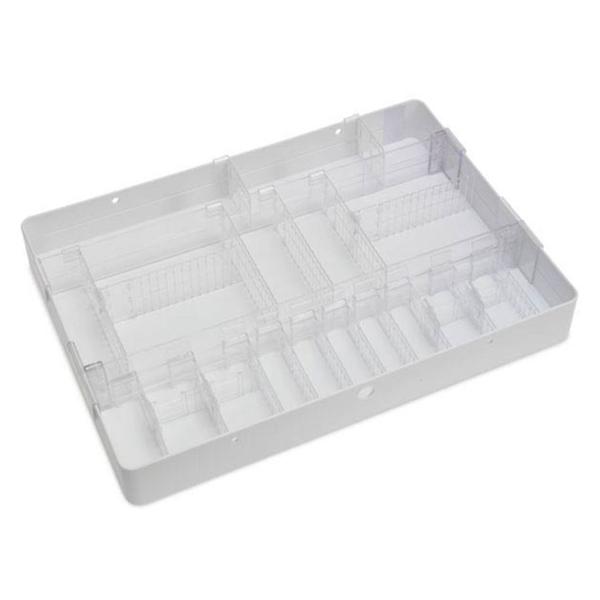 Organizer Tray White/Clear Plastic With Ea