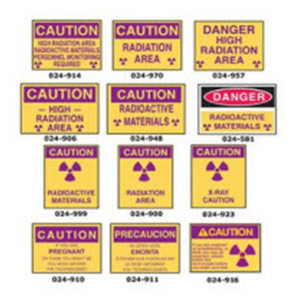 Sign Caution X-Ray 7"x10" Ea Each