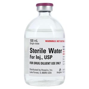 Water for Injection Injection Preservative Free SDV 100mL 25/Pack...