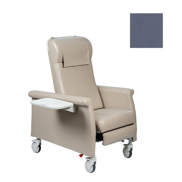 Elite CareCliner Clinical Recliner Vinyl 350lb Capacity Storm Ea