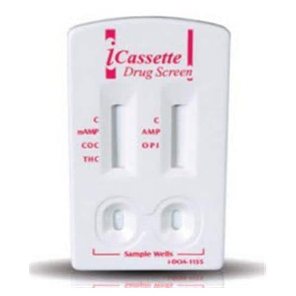 iCassette Drug Screen Test Kit CLIA Waived 5 Panel COC/THC/OPI/AM...