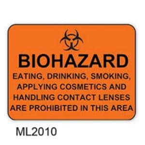 Sign Biohazard Smoking Eat Drink Prohibited Each