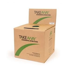 TakeAway Recovery Mailer System 10gal Brown 14x14x11-7/8" Cardboa...