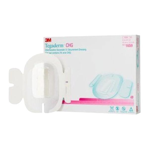 Tegaderm Chlorhexidine Gluconate IV Dressing 4x6-1/8" Adhesive Wh...