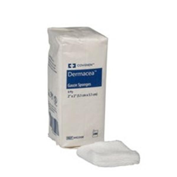 Dermacea 100% Cotton Gauze Sponge 2x2" 8 Ply Non-Sterile Rectangle LF, 25 BG/CA