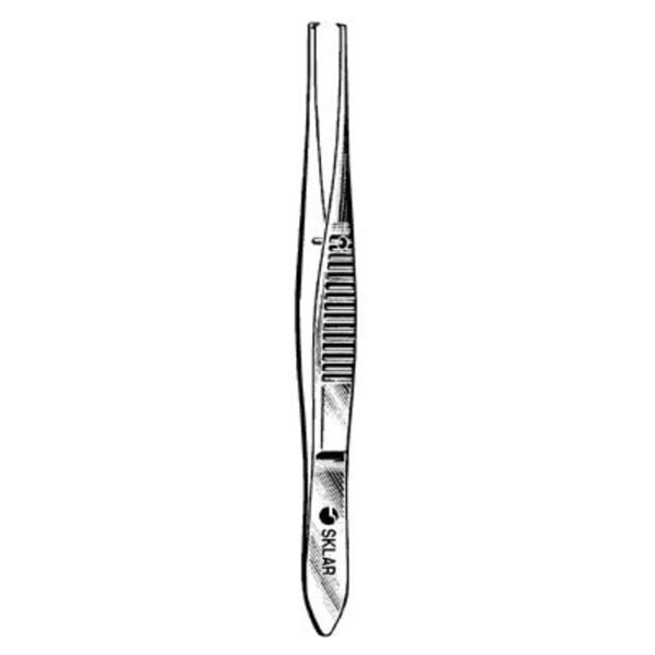 Iris Tissue Forcep Straight 4" Autoclavable Ea