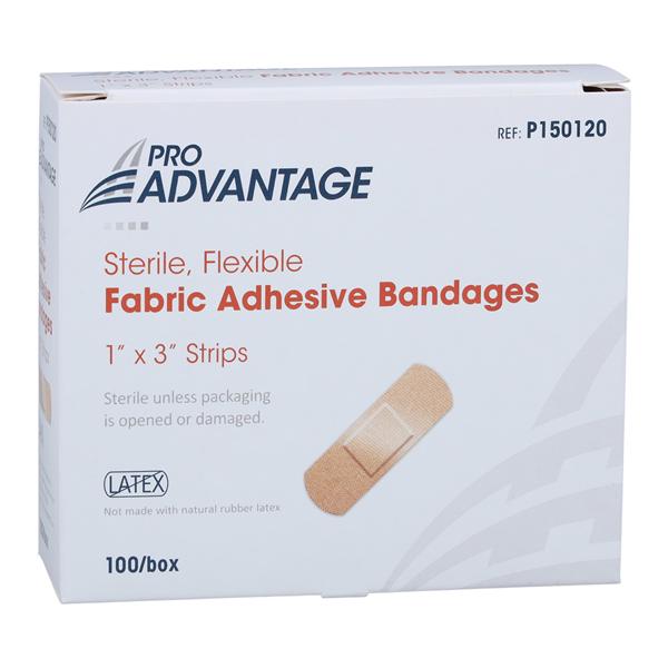 Pro-Advantage Adhesive Bandage Fabric 1x3" Tan Non-Sterile 100/Bx