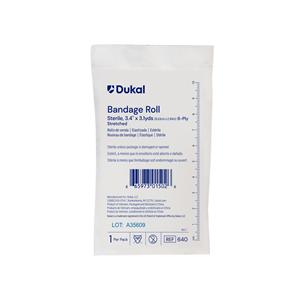 Gauze Bandage Cotton Fluff 3.4"x3.1yd 6 Ply Sterile Ea