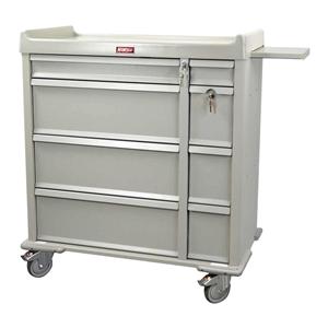 OptimAL Line Medication Cart 45-3/4x43x23-1/2" (4) 5" Rubber Swiv...