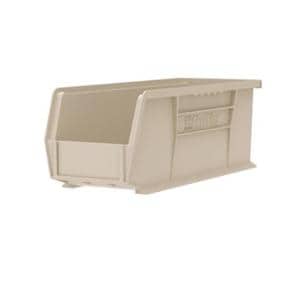 AkroBins Storage Bin Stone Polymer With Label Holder 14-3/4x5-1/2...