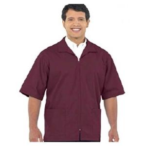 Fashion Poplin Casual Shirt Adult Unisex Burgundy 65% Polyester /...