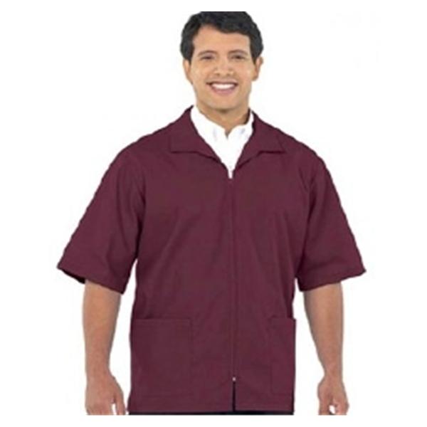 Fashion Poplin Casual Shirt Adult Unisex Burgundy 65% Polyester /...