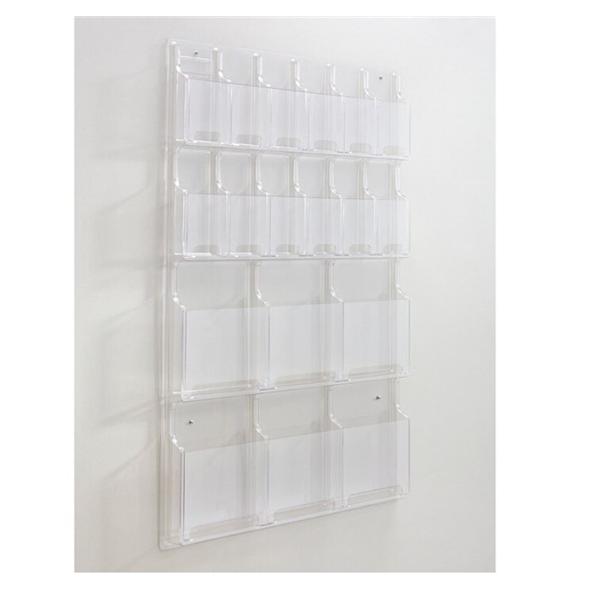 Clear Literature Rack Combo 6 Magazine/12 Pamphlet Pockets Ea