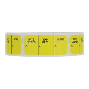 Label Date Opened/Exp.Date/Initial Yellow English 1-1/2x5/8" 1000...