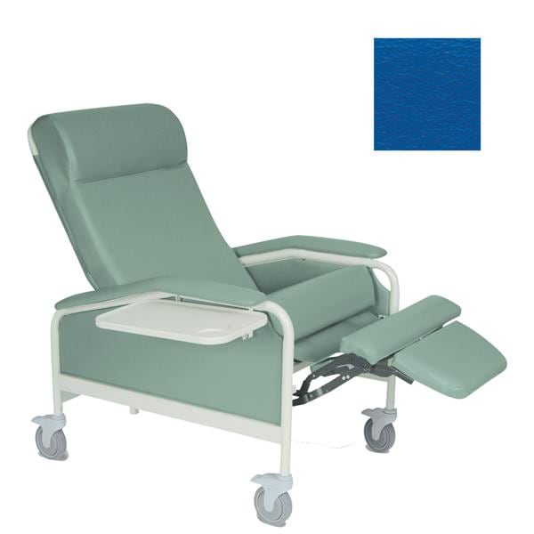 CareCliner Clinical Recliner Vinyl 450lb Capacity Royal Blue Each