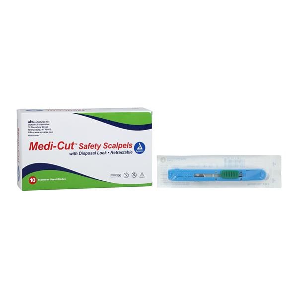 Medi-Cut Disposable Retractable Safety Scalpel #11 Stainless Stee...