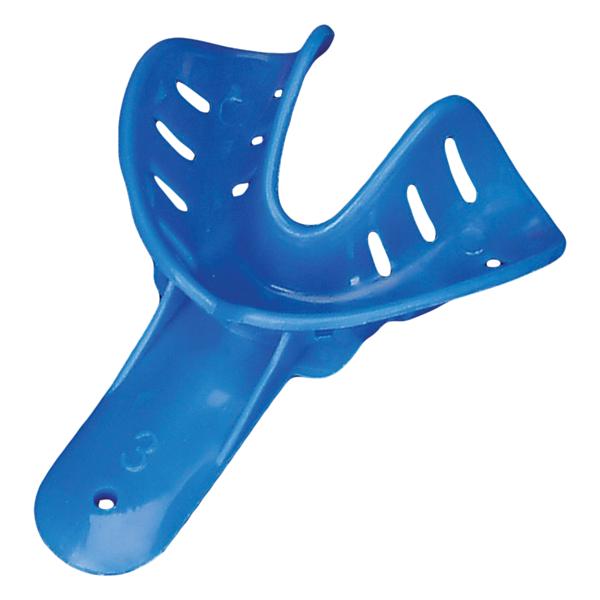 Excellent COLORS Disposable Impression Tray Perforated 3 Child Large Lower 25/Bg