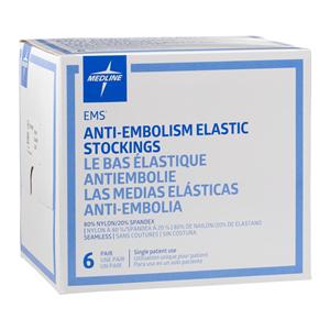 EMS Anti-Embolism Stocking Thigh High Large/Short 14-17" White