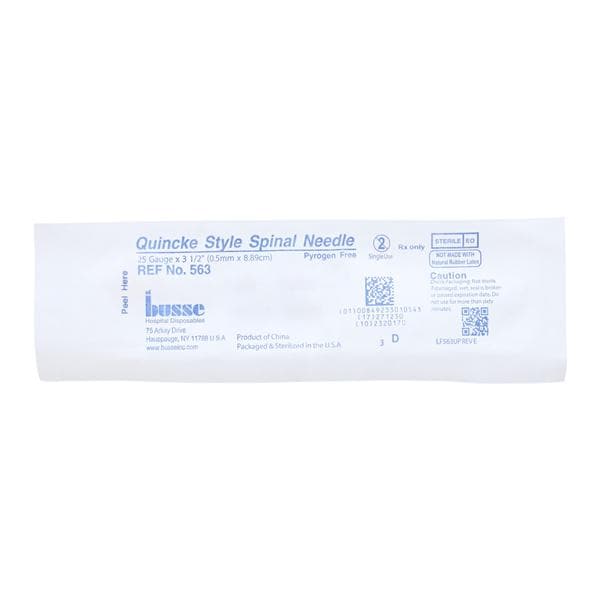 Spinal Needle 25g 3.5" Quincke Sterile