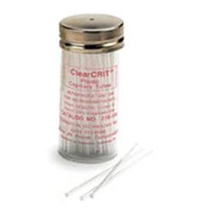 ClearCrit Heparinized Capillary Tube Plastic Clear 75mm 5x200/Box