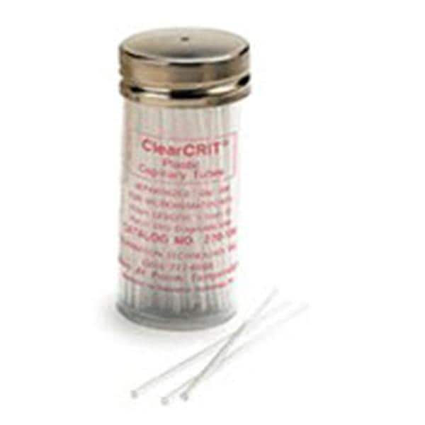 ClearCrit Heparinized Capillary Tube Plastic Clear 75mm 5x200/Box
